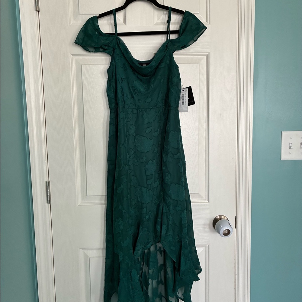 I.N. San Francisco Teal High Low Dress